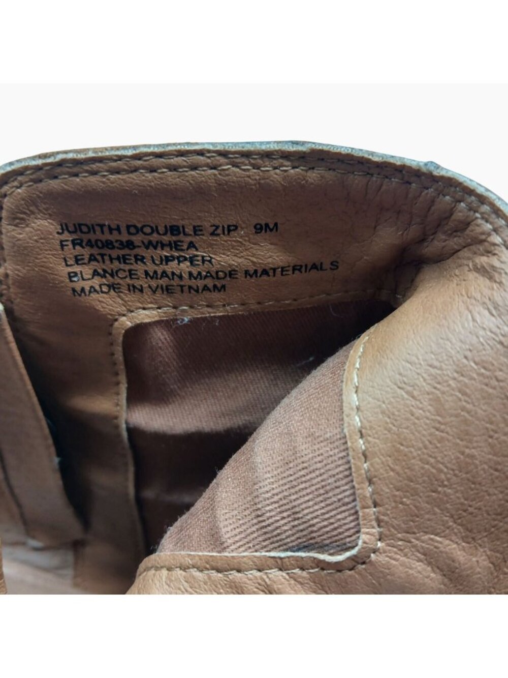 Frye Judith Double Zip Brown Leather Ankle Booties Womens Size 9M Boots Stacked - Picture 12 of 12